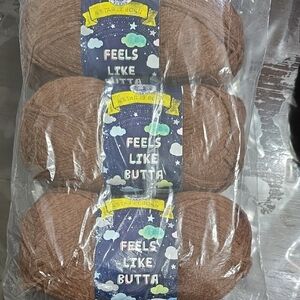 Feels Like Butta Soft Brown Yarn – 3-Pack